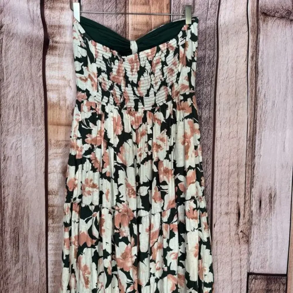 Abercrombie & Fitch Dress Knotted Halter Floral Maxi Smocked‎ Romantic Large
